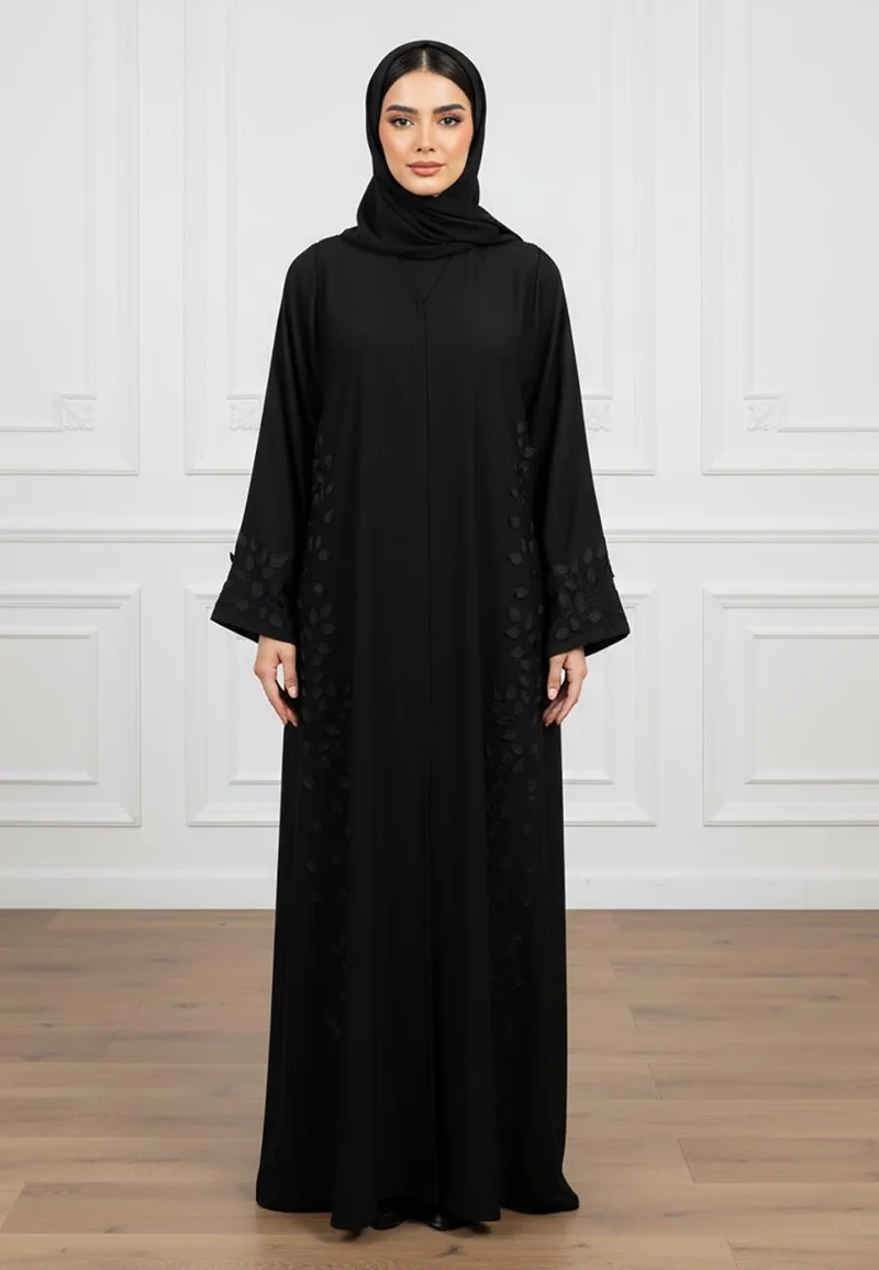Modern Nida Abaya with Contrast Paneling-827