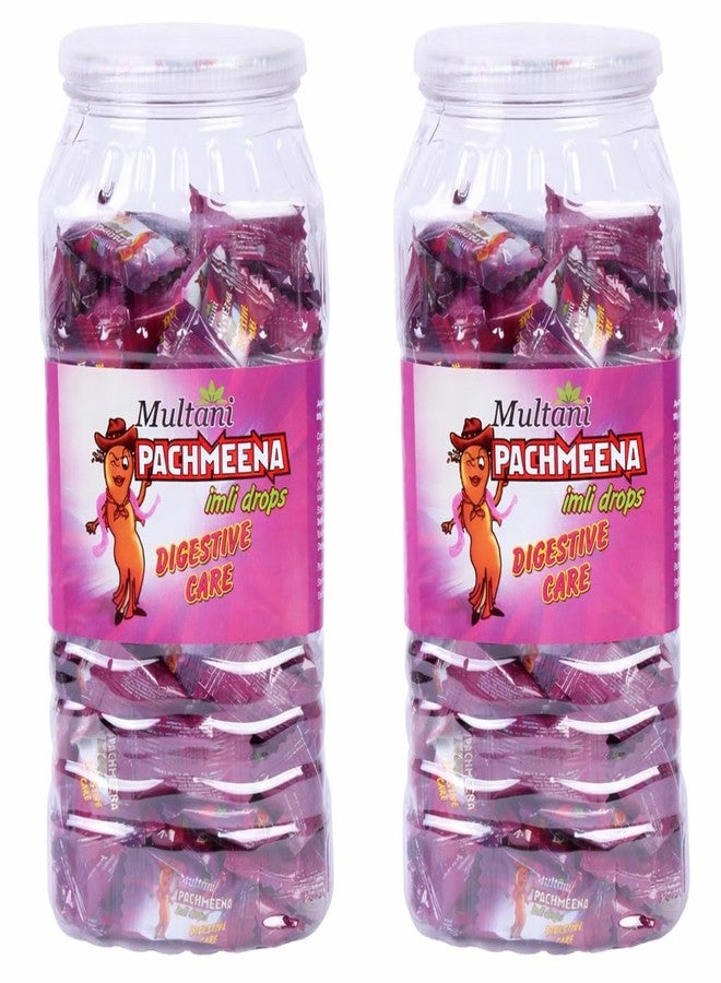 Multani Pachmeena Imli Candy Pack of 2 (150 Pieces Each Jar) | Digestive Candy | Imli Flavour Mouth Freshener | Toffee Jar - Image 1