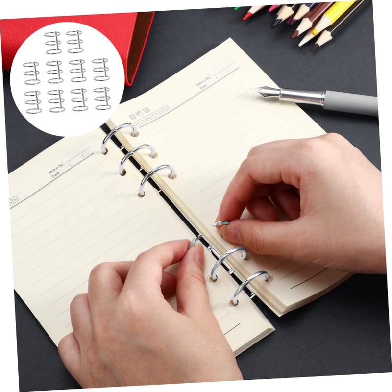 10 قطع حلقات مجلد أوراق فضفاضة لدفاتر DIY وتنظيم المستندات - Image 4