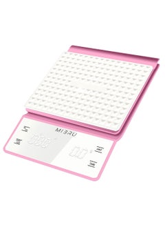 MIBRU Food Digital Kitchen Scale With Timer And Waterproof Silicone Pad Pink  - Image 2