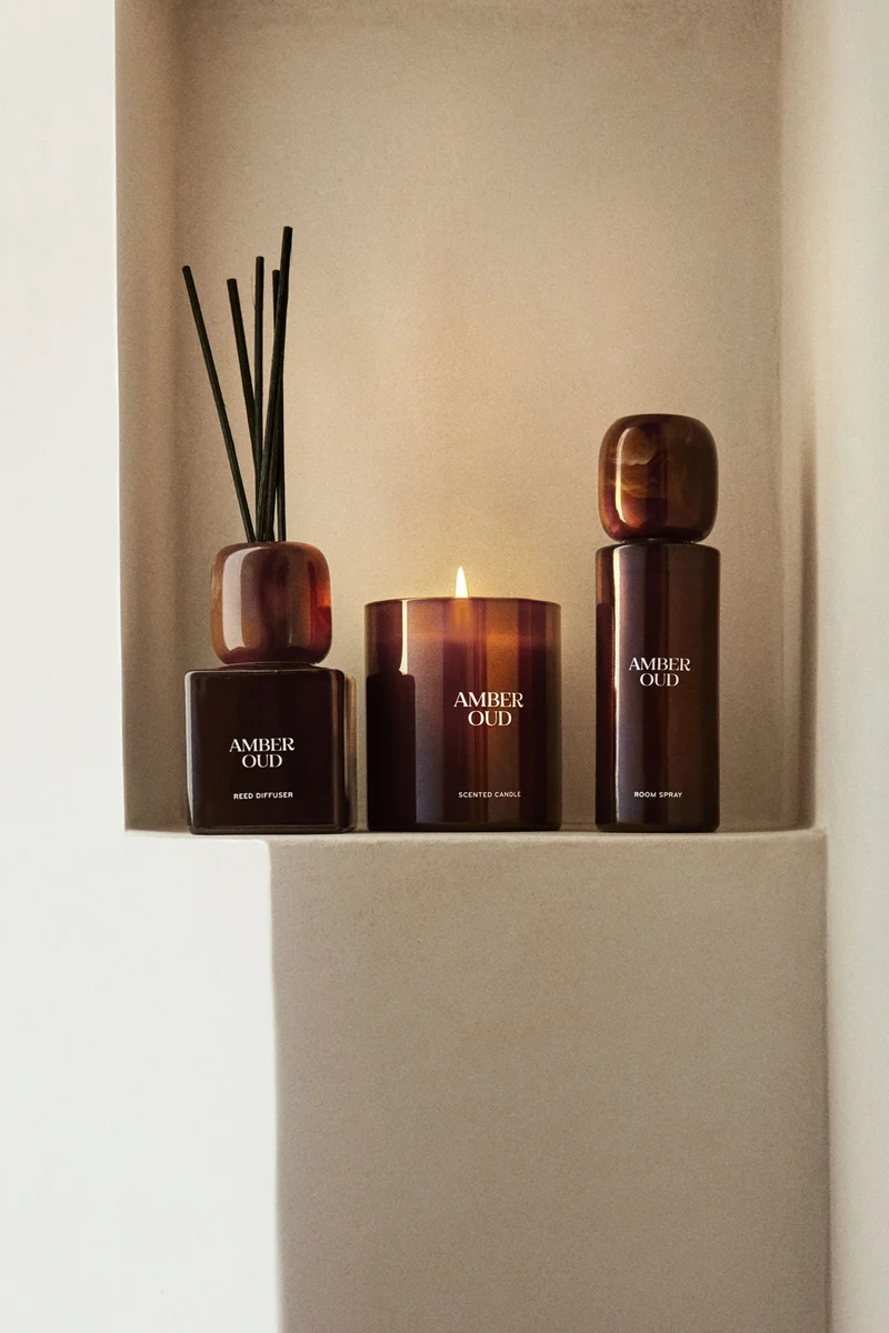 اتش اند ام Scented Candle In A Glass Holder