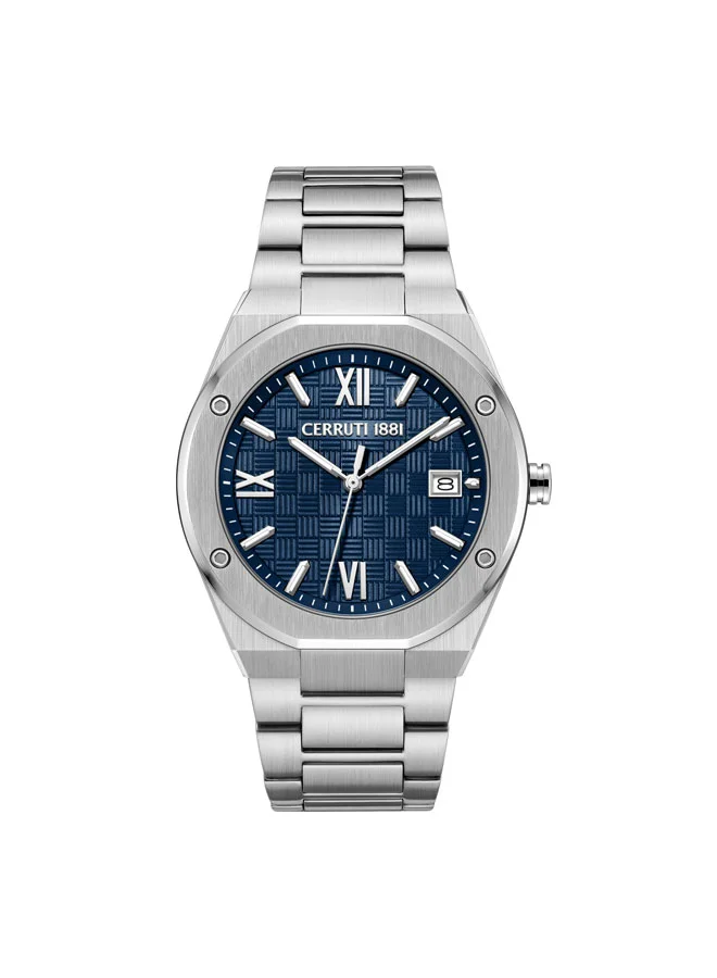 Lecco Blue Dial, Stainless Steel Bracelet, Analog Watch for Men, 42mm