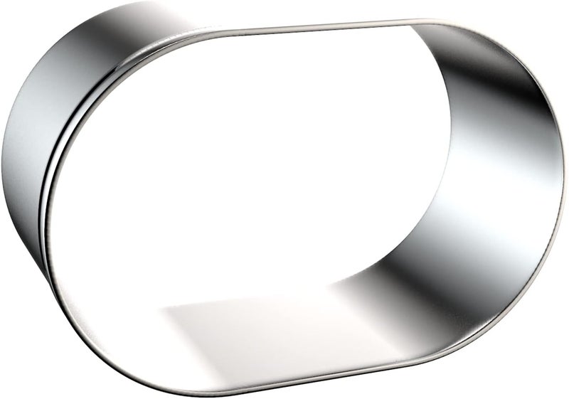 QAAQS Pill Capsule Long Oval Cookie Cutters - 5 Inch, 4 Inch, 3 Inch, 2 Inch - Geometric Frame Plaque Cookie Cutter Set Fondant Biscuit Molds - Stainless Steel - Image 4