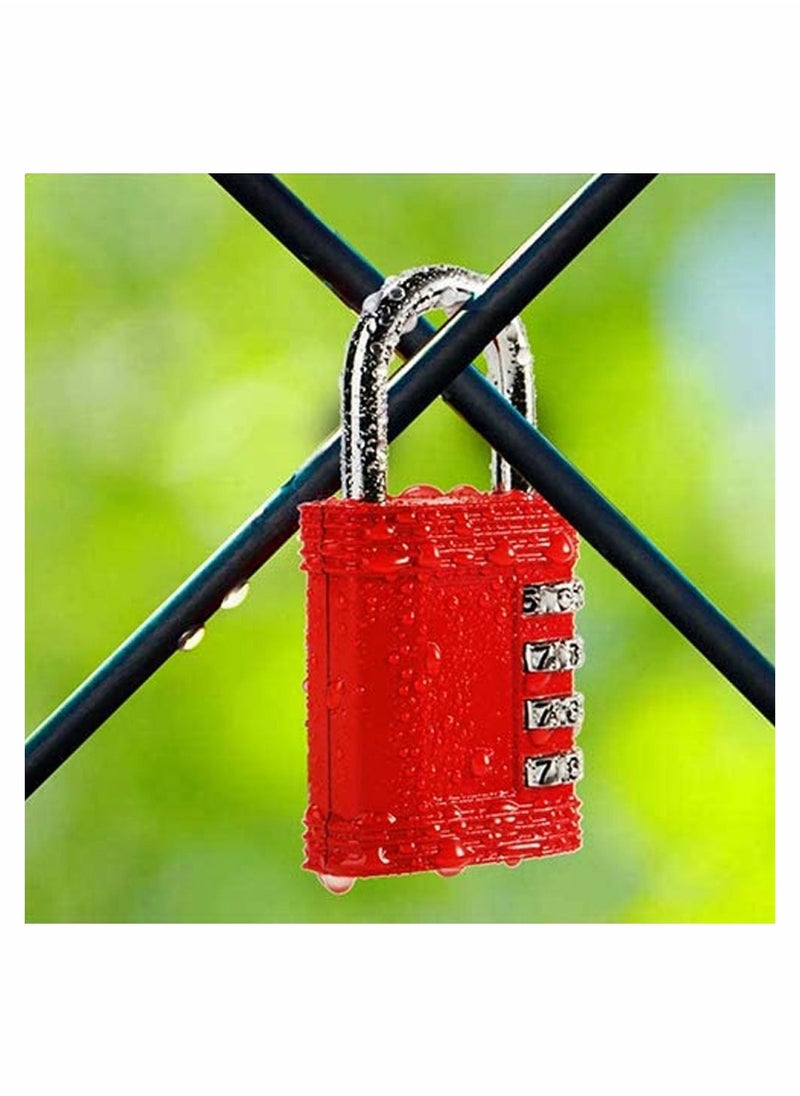 SYOSI 2 Pack Combination Lock Outdoor 4 Digit Padlock Waterproof for Indoor and Rustless Die-Cast School Gym Locker, Sports Hasp Storage, Fence, Gate, Case  - Image 2
