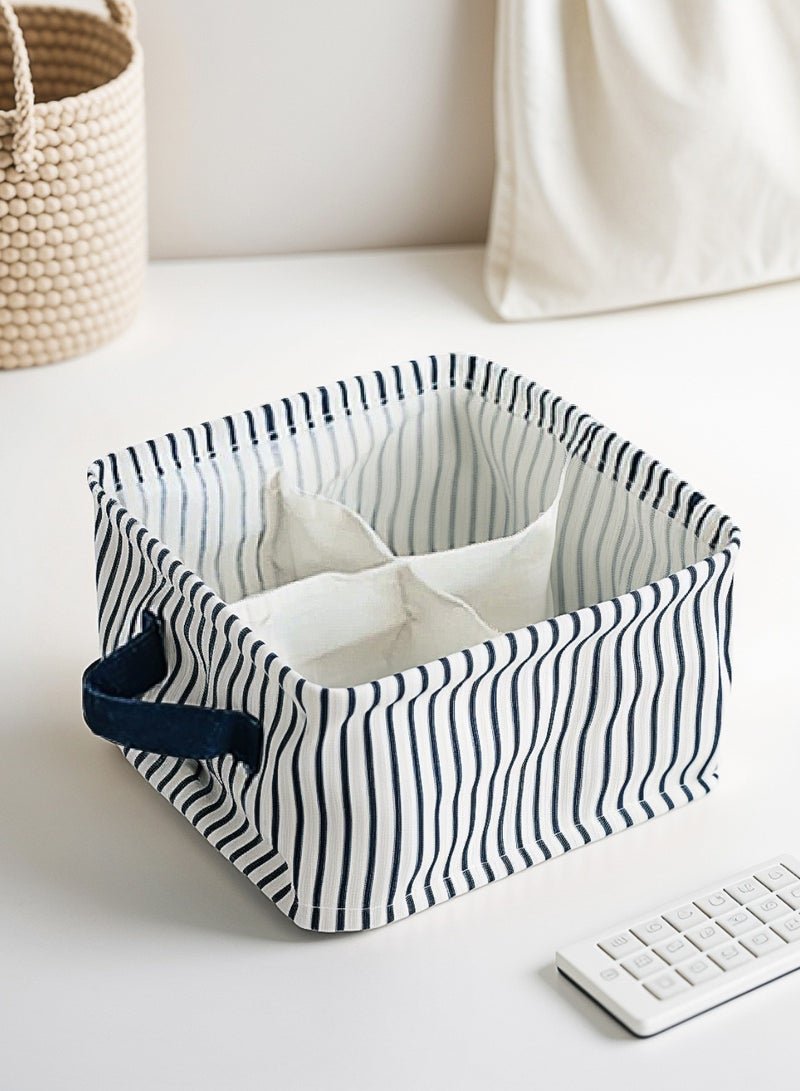 Foldable Four-square grid storage box Underwear Storage Box Multicolor 20x11cm Stripe - Image 2