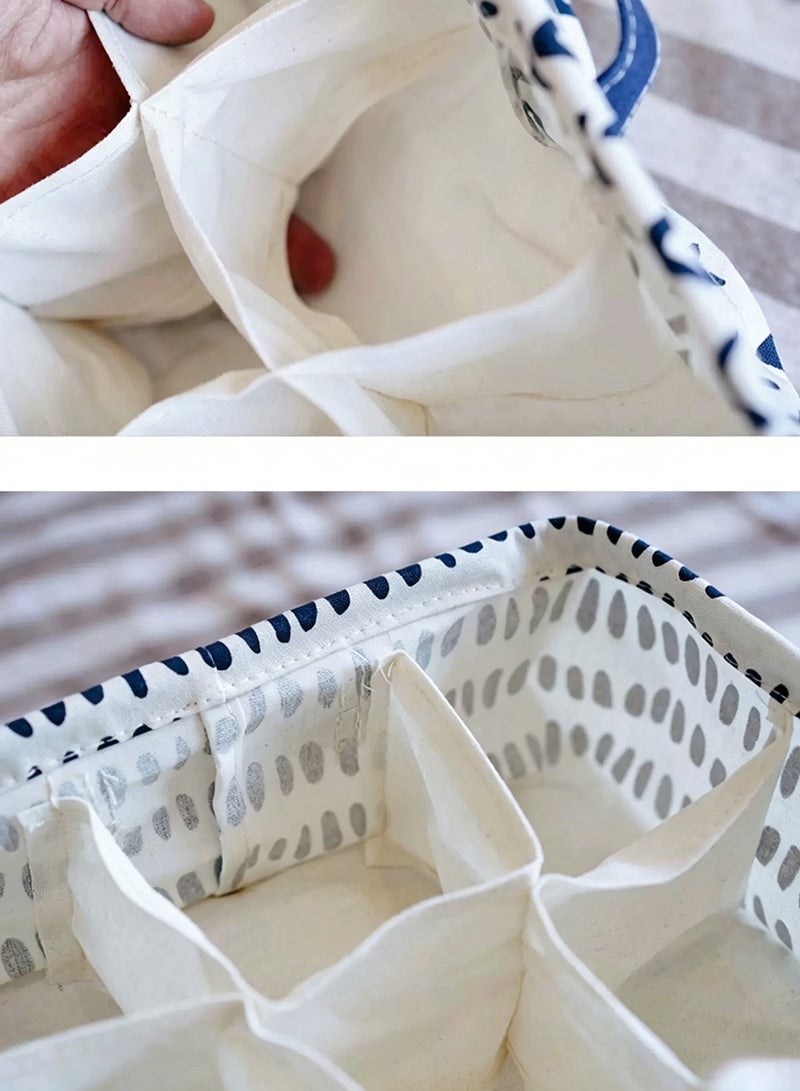 Foldable Four-square grid storage box Underwear Storage Box Multicolor 20x11cm Stripe - Image 3