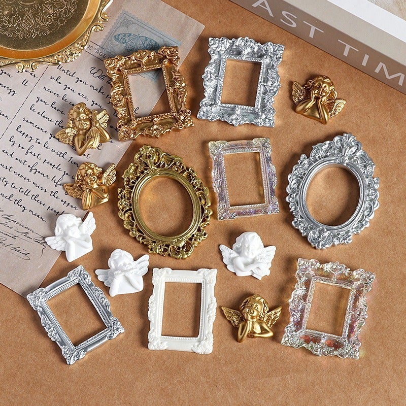 Vintage Baroque Angel Resin Frame DIY Craft Accessories - Image 2