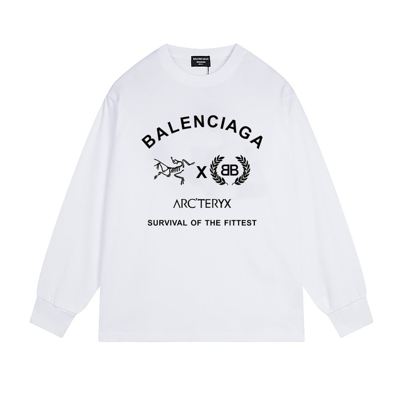 Paris High Version B Family T-Shirt 25S Spring and Summer New Heavyweight Pure Cotton Round Neck Long-Sleeved t Casual Versatile Same Style for Men and Women - Image 5