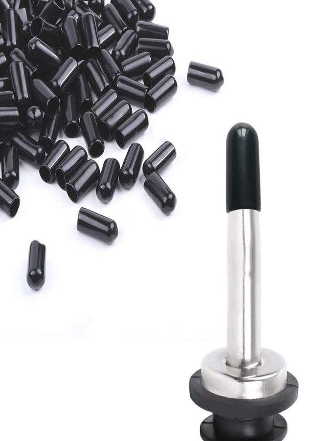 Golf 200Pcs liquor spout covers,Pourers Spouts Covers Dust Rubber Caps for Olive Oil Liquor Bottles (Black) - Image 1