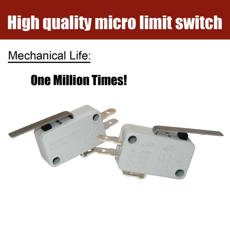 TWTADE / 10pcs V-152-1C25 Hinge Lever Type Miniature Micro Limit Switch SPDT Snap Action Switch Snap Action for Arduino - Image 2