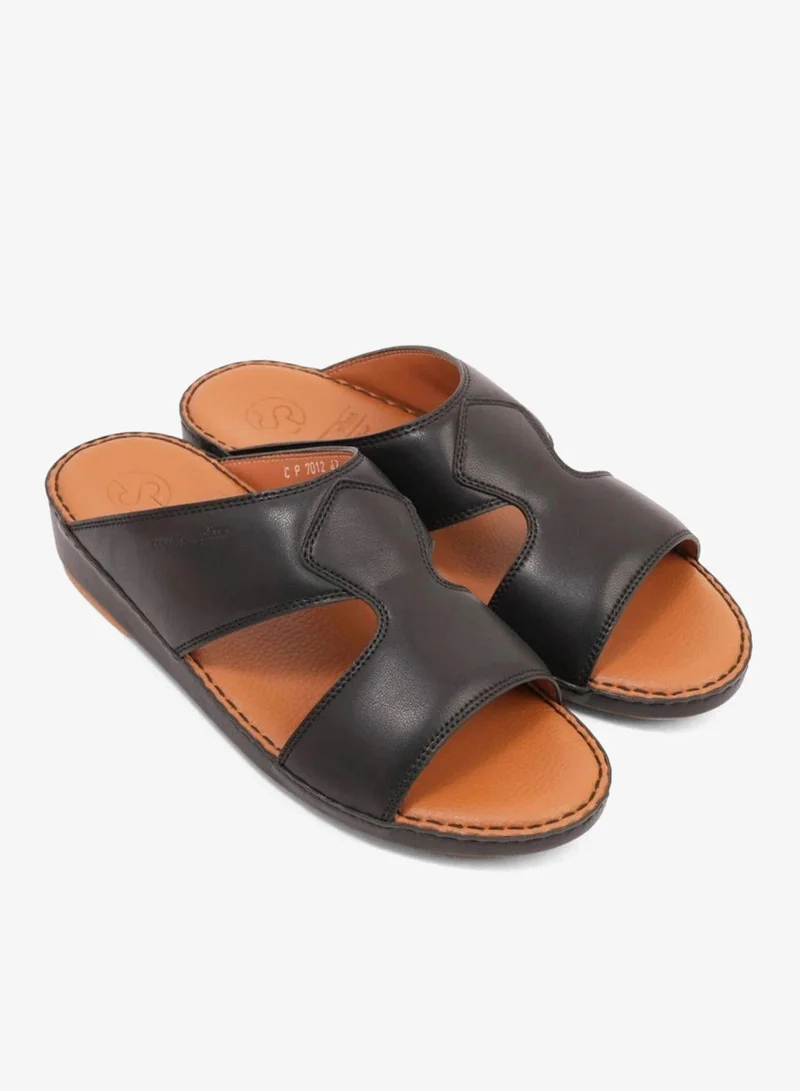 Comfort Plus COMFORT PLUS LUXURIOUS LEATHER SANDAL FOR EVERYDAY BLACK