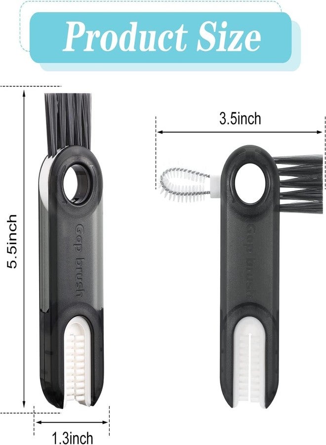 HMV MALL Plastic 3 in 1 Multifunctional Bottle Cleaning Brush Used for Bottle Cap,Cup Cleaner Brush Multipurpose Tool for Crevice,Windows,Groove,Lid,Straw,Gap (1) - Image 2