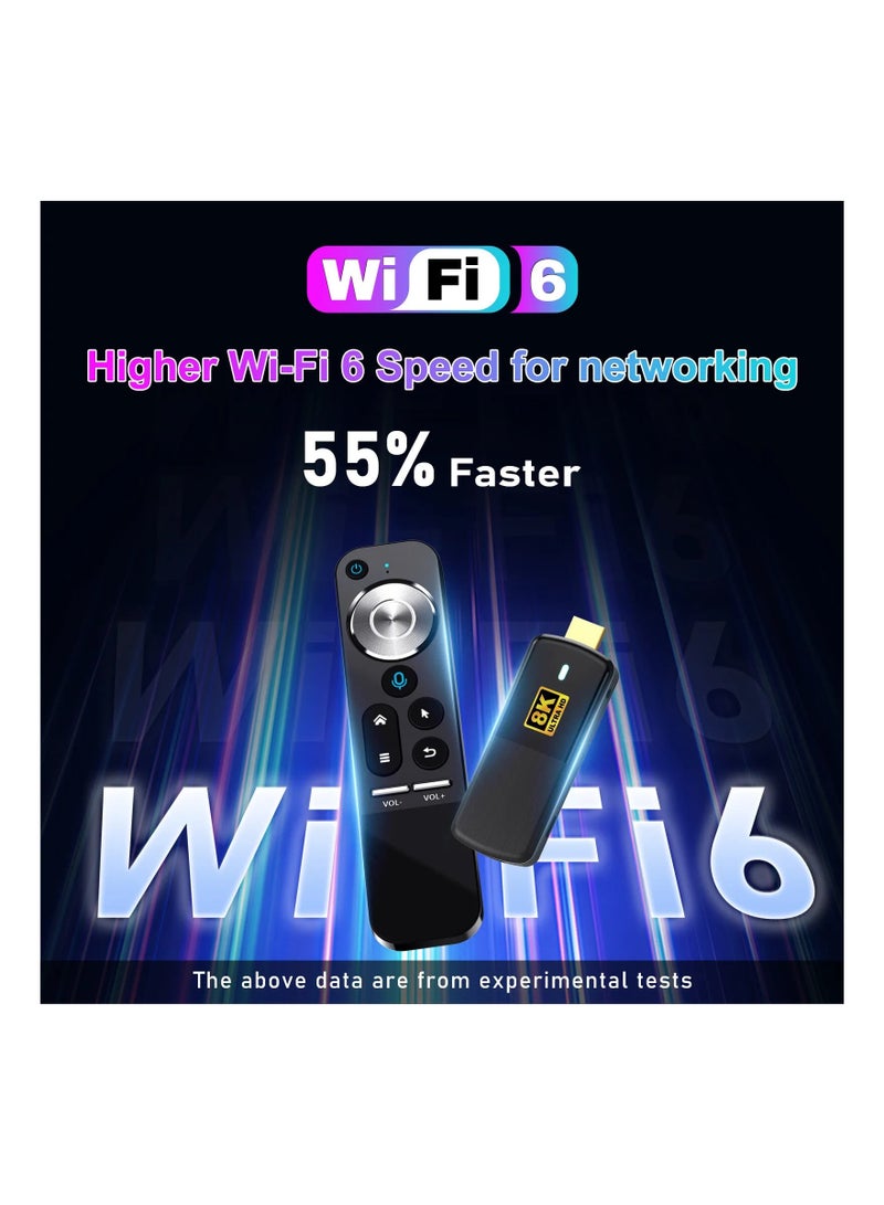 Android TV Stick with Built in Chromecast +Remote control with voice commands- Full 4K + 8K