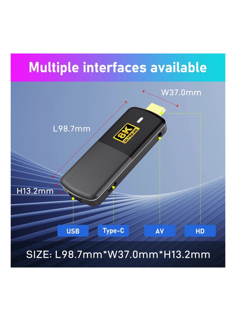 Android TV Stick with Built in Chromecast +Remote control with voice commands- Full 4K + 8K