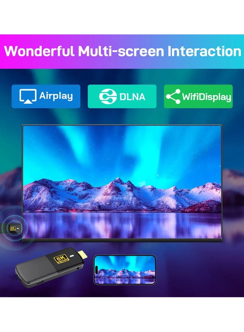 Android TV Stick with Built in Chromecast +Remote control with voice commands- Full 4K + 8K