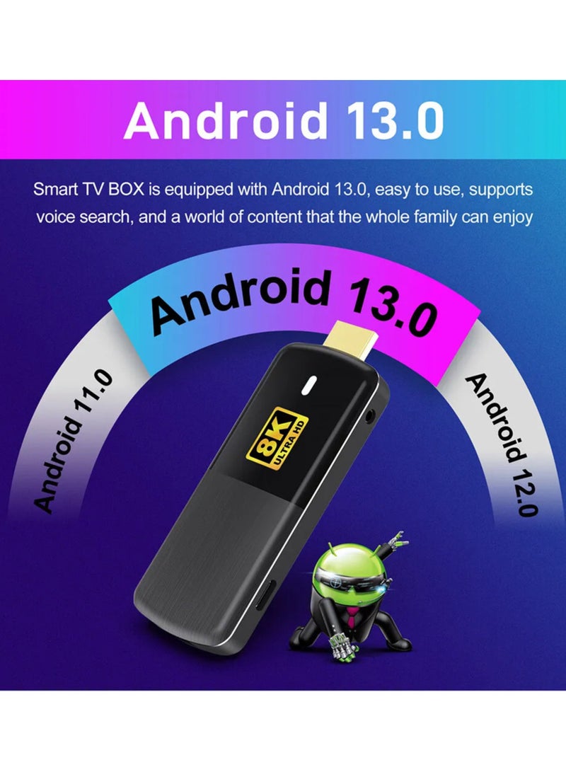 Android TV Stick with Built in Chromecast +Remote control with voice commands- Full 4K + 8K