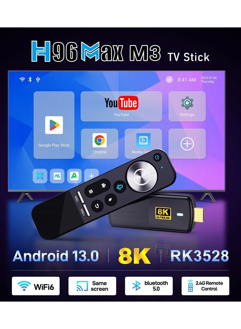 Android TV Stick with Built in Chromecast +Remote control with voice commands- Full 4K + 8K