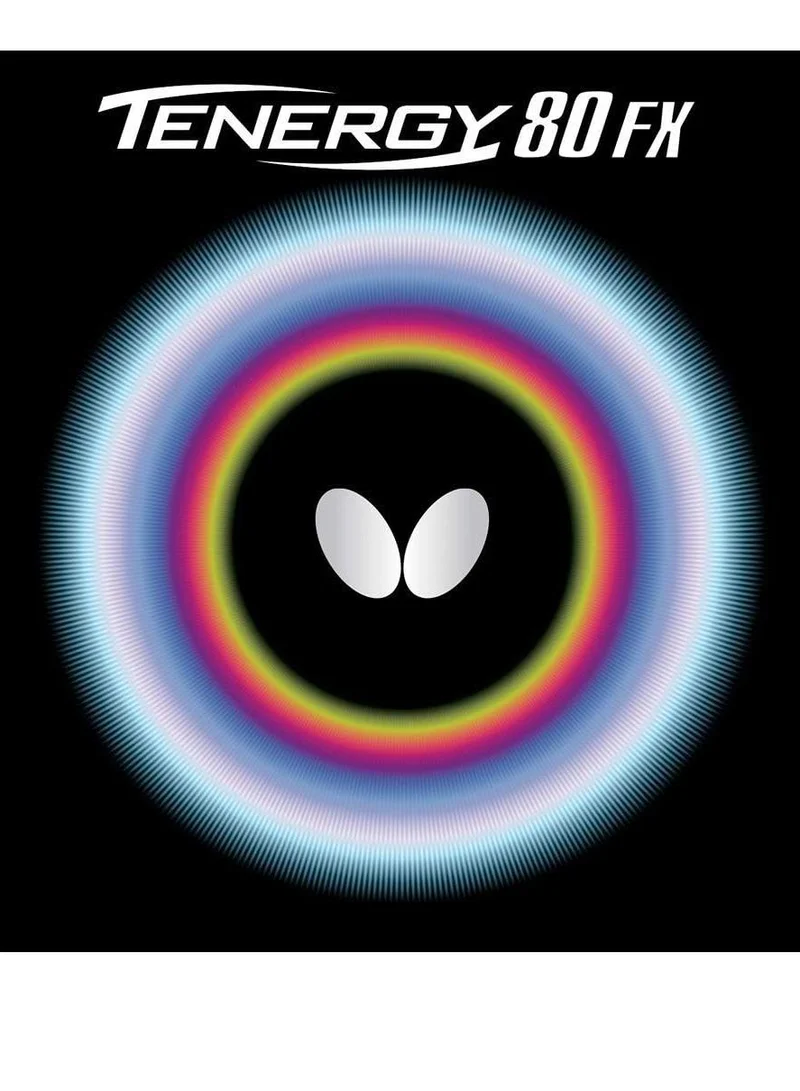 BUTTERFLY Butterfly Tenergy 80 Fx Table Tennis Rubber Inverted Professional Butterfly Table Tennis Rubber Red (1.7mm)