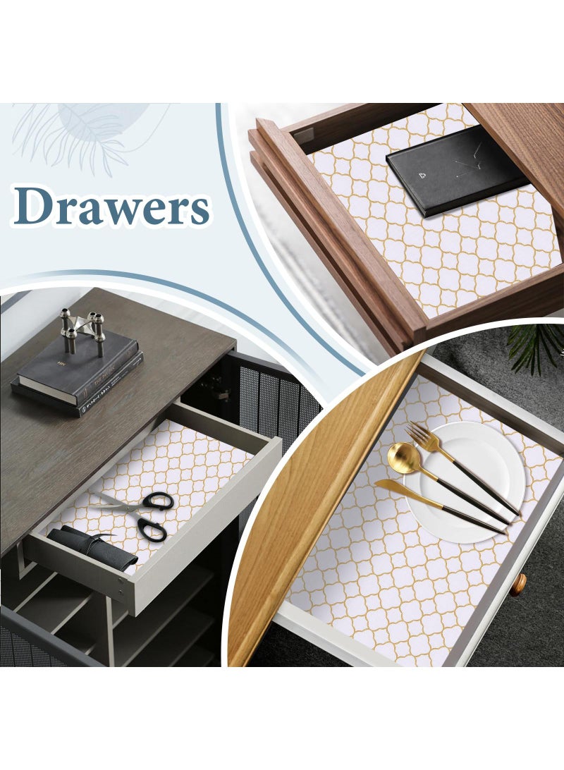 Loquat PVC Cabinet Mats Refrigerator Anti Slip Mats Waterproof And Oil Proof Mats Kitchen Drawer Storage Mats Dust Proof Mats Shelf Liners For Kitchen Cabinets Non Adhesive Cabinet Liner Non Slip Contact P - Image 5