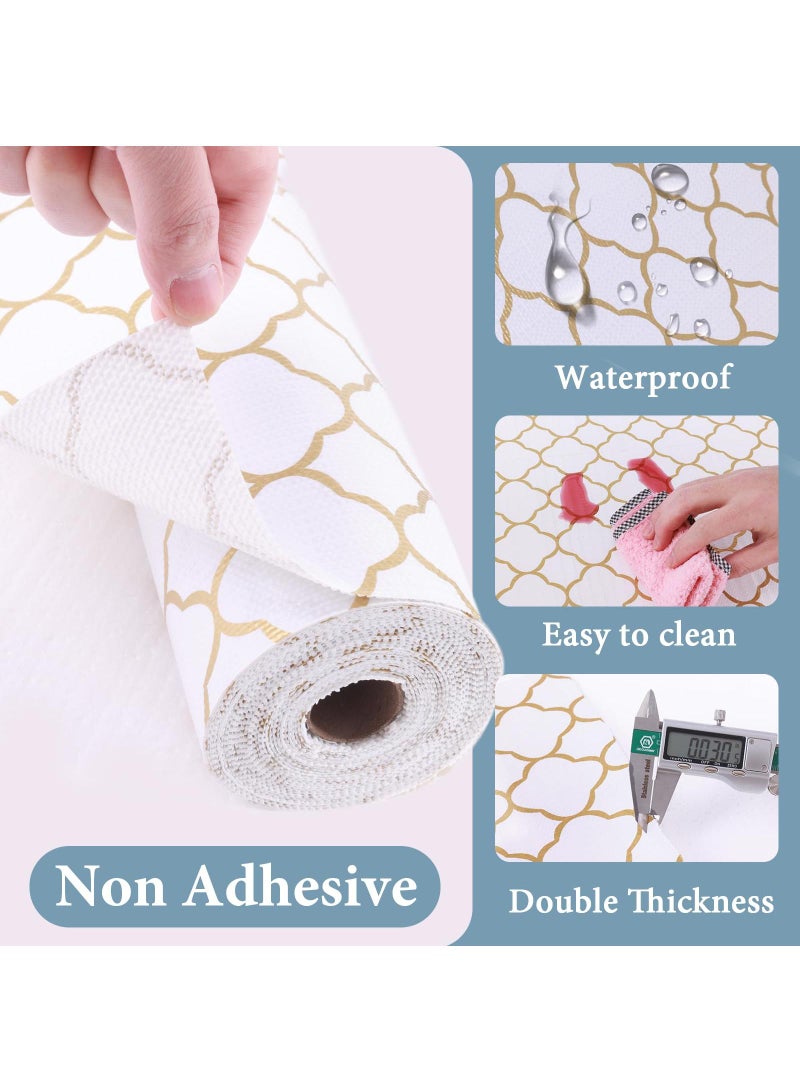 Loquat PVC Cabinet Mats Refrigerator Anti Slip Mats Waterproof And Oil Proof Mats Kitchen Drawer Storage Mats Dust Proof Mats Shelf Liners For Kitchen Cabinets Non Adhesive Cabinet Liner Non Slip Contact P - Image 3