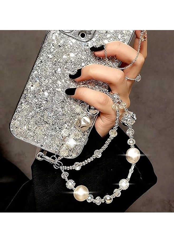 Happy D Sparkling Crystal Phone Strap Wrist Lanyard – Beaded Mobile Chain & Keychain Bracelet for Women, Anti-Loss Hand Rope Holder (Shiny Design) - Image 5