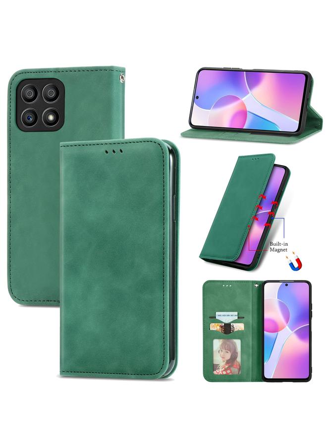 اس-توب جراب هاتف Honor X30i بتصميم كلاسيكي مع ملمس جلدي مغناطيسي أفقي قابل للطي - Image 1