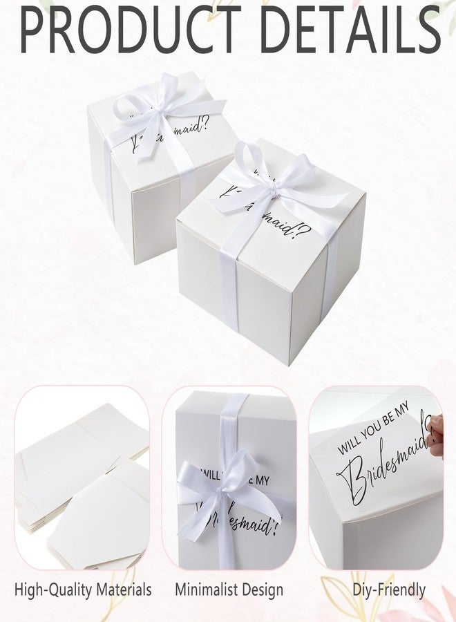 Foxtell 8 Pcs Bridesmaid Proposal Boxes, Will You Be My Bridesmaid Box, Gift Boxes with Lids, Bridesmaid Proposal Box for Wedding, Packaging, Present, Birthday, Cupcake - Image 3