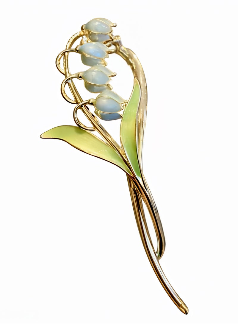 مشبك شعر معدني ازرق تصميم زهرة - Image 3