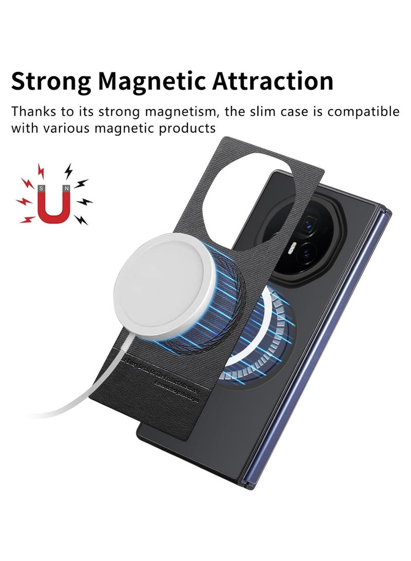 عام غطاء مغناطيسي متوافق مع هونر ماجيك V5 2025 【يدعم الشحن اللاسلكي】 - غطاء واقٍ كامل الحماية ضد السقوط والبصمات لهاتف Honor Magic V5 - Image 2