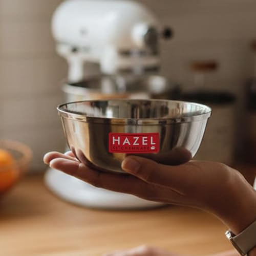 HAZEL Stainless Steel Bowl 400 ML | Serving Bowl for Snacks, Soup, Salad, Ramen | Kitchen Steel Katora for Daily Use | Steel Vati - Image 2