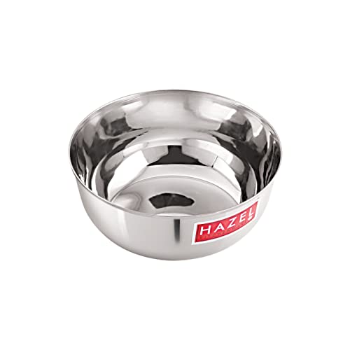 HAZEL Stainless Steel Bowl 400 ML | Serving Bowl for Snacks, Soup, Salad, Ramen | Kitchen Steel Katora for Daily Use | Steel Vati - Image 5