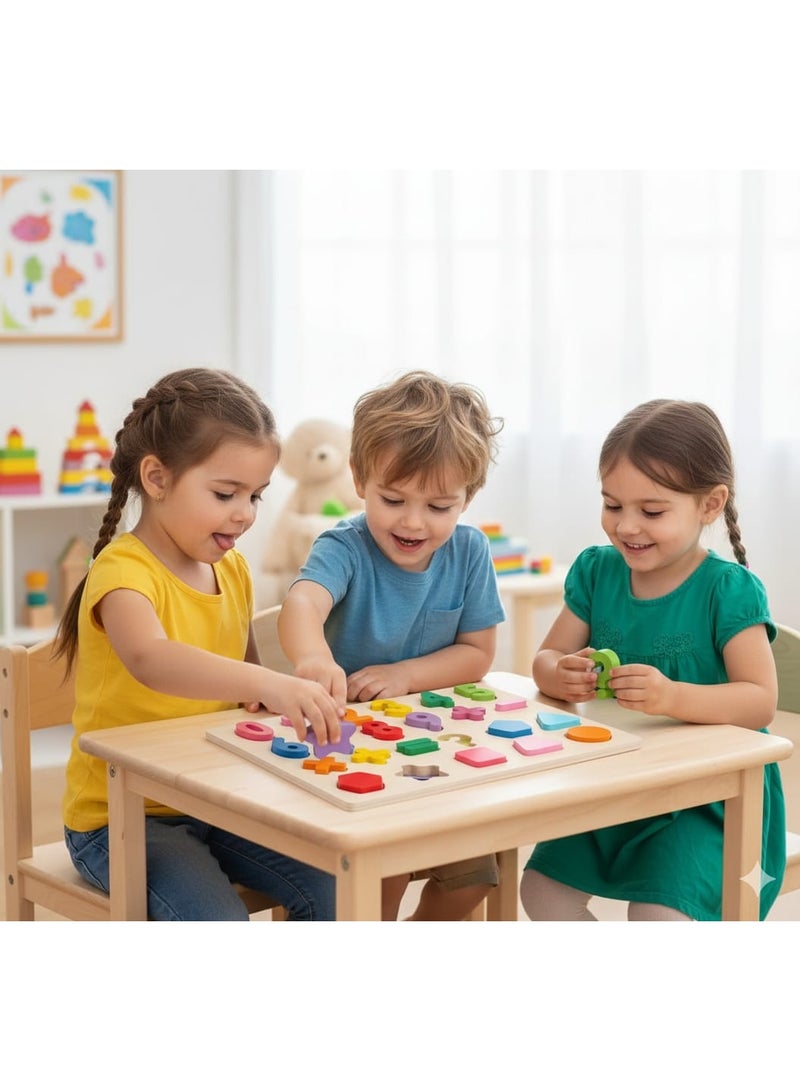 i diD The Little Math Genius: Interactive Wooden Puzzle for Numbers, Shapes, and Early Calculation - Image 2