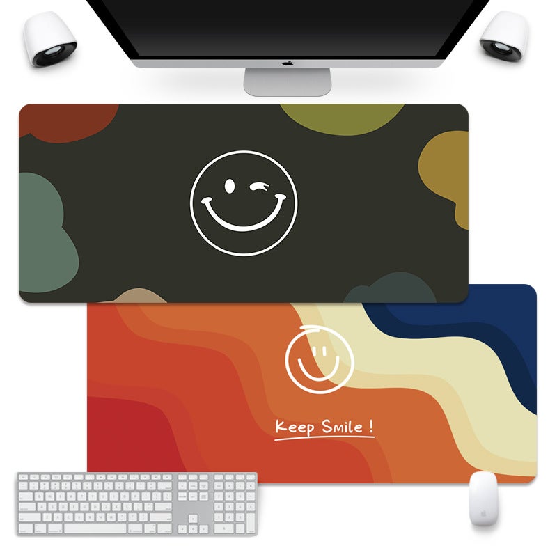 Original Smiling Face Oversized Mouse Pad Lock Edge Office Game Anime Keyboard Pad Computer Pad Desk Pad Large E-Sports - Image 2