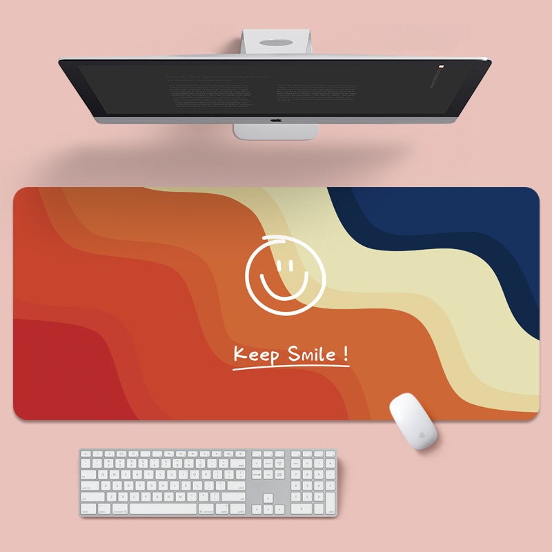 Original Smiling Face Oversized Mouse Pad Lock Edge Office Game Anime Keyboard Pad Computer Pad Desk Pad Large E-Sports - Image 4