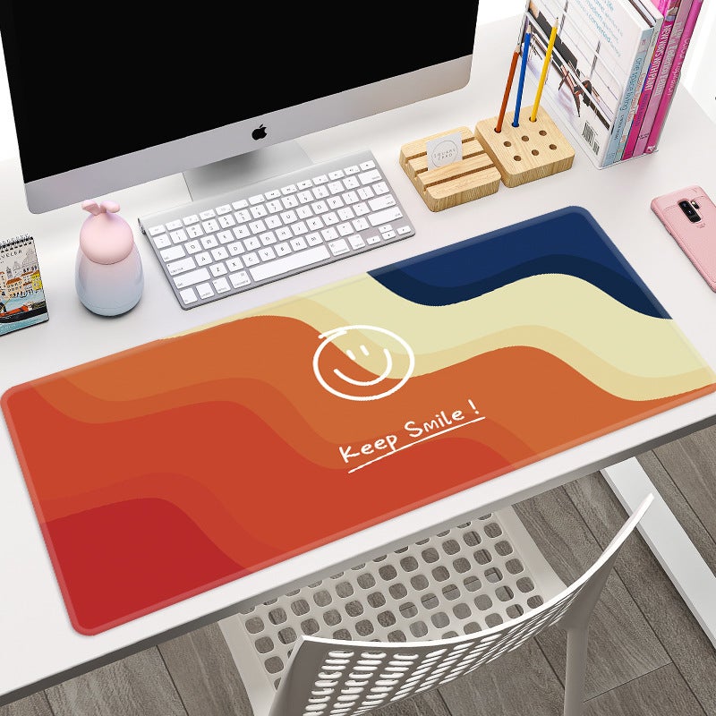 Original Smiling Face Oversized Mouse Pad Lock Edge Office Game Anime Keyboard Pad Computer Pad Desk Pad Large E-Sports - Image 3