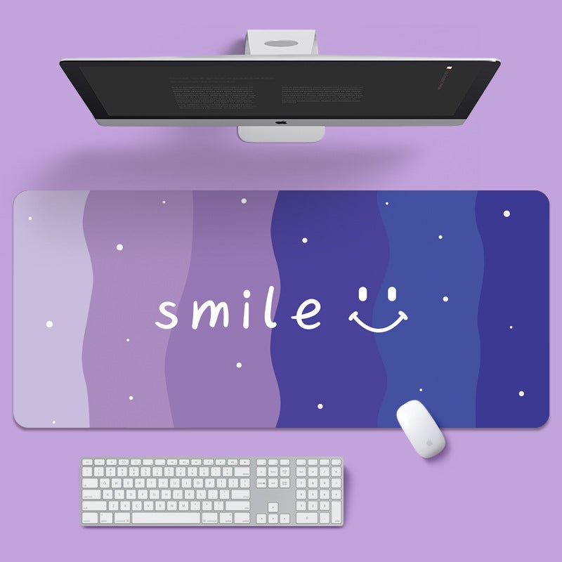 Original Smiling Face Oversized Mouse Pad Lock Edge Office Game Anime Keyboard Pad Computer Pad Desk Pad Large E-Sports - Image 1