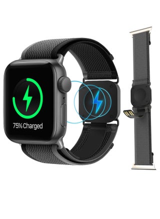 Wireless Rechargeable Nylon Band for Apple Watch Series 8/7/6/5/4/3/2/1/SE, Adjustable Length, USB-A Charging, Fast Charging, Waterproof, Stretchy, On-the-Go Charging - pzsku/Z291BAF9A9845633E2CB0Z/45/_/1702622579/670b4fa0-1381-4499-a234-7aa63920403c