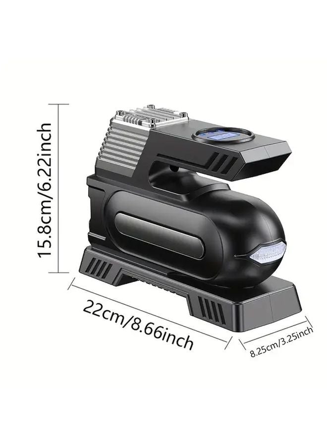 Black Portable Air Compressor 150PSI Tire Inflator Digital Pressure Gauge for Car Bike Motorcycle - Image 4