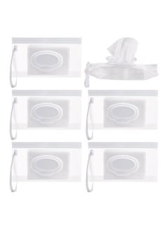 SYOSI Baby Wipe Dispenser, 6Pcs Portable Refillable Wipe Holder, Eco Friendly Baby Wipes Dispenser Container, Reusable Travel Wet Wipe Container for Travel, Strollers, Backpacks  - Image 1