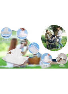 SYOSI Baby Wipe Dispenser, 6Pcs Portable Refillable Wipe Holder, Eco Friendly Baby Wipes Dispenser Container, Reusable Travel Wet Wipe Container for Travel, Strollers, Backpacks  - Image 3