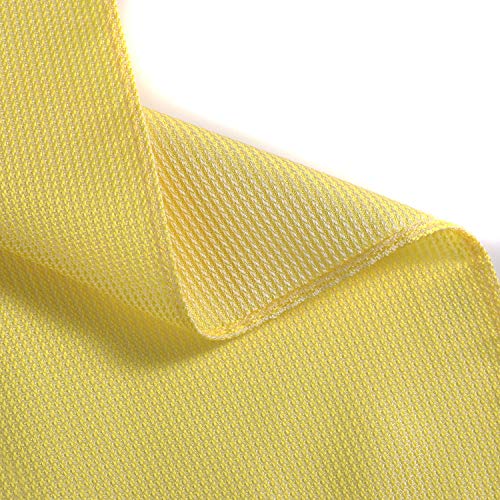 fortunatever Lemon Yellow Ties For Men,Mens Solid Neckties With Pocket Square+Gift Box,58"×3.35" - Image 4