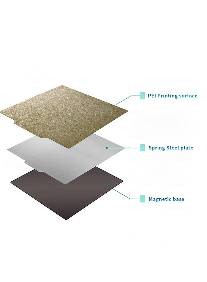 3D Printing Flex PEI Buildplate Dual Sided Flex Steel Bed 180x180mm with PEI Magnetic Surface Printing Hotbed Parts for Kingroon KP3S - Image 2