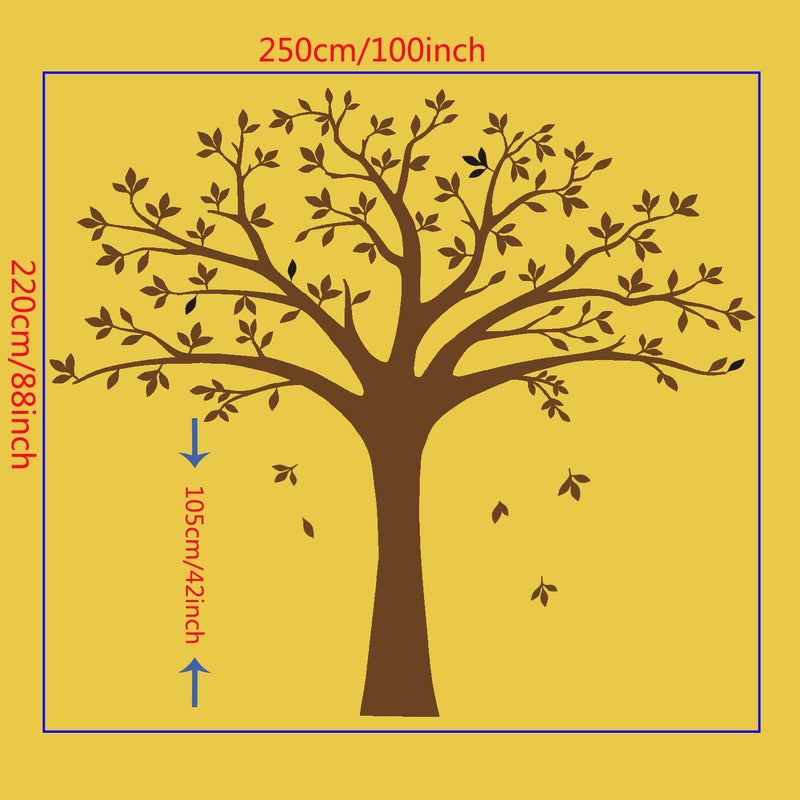 MAFENT Giant Family Photo Tree Wall Decal Mural Art Vinyl Wall Stickers Living Room Baby Room Decor (Brown) - Image 3