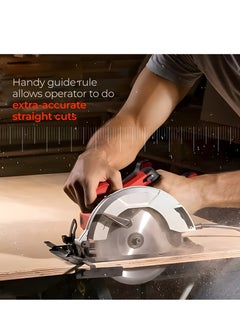 AFRA AFRA Electric Circular Saw, 185MM, 1100W, 5600r/Min No-Load Speed, 185mm Blade Diameter, Lightweight Model, Adjustable Bevel & Cutting Angle Around 0-45°, AFT-11-185CSRD, 1-Year Warranty.  - Image 4