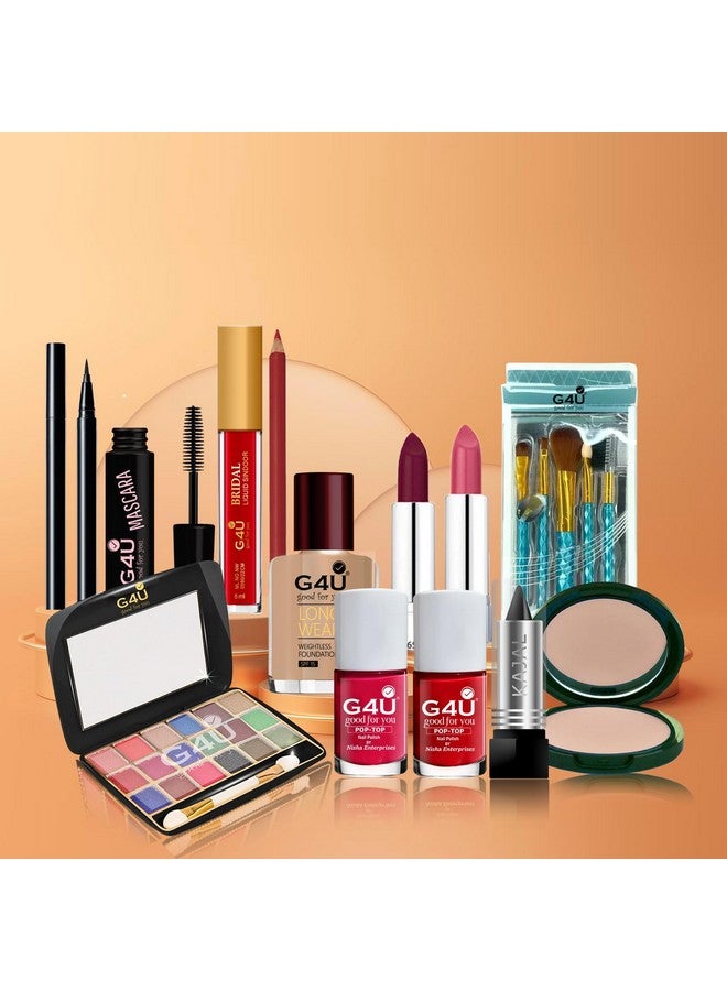 G4U Complete Makeup Set For Women | Pro Beauty Elegance Kit Pack Of 17 Pcs | Gift Set For Girls A28 - Image 1
