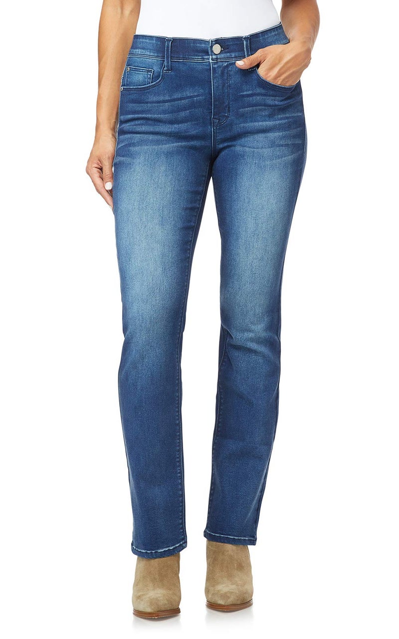 Angels Forever Young 360 Sculpt Bootcut Jeans for Women Figure Enhancing Stretch Denim, Orchard, 14 - Image 1