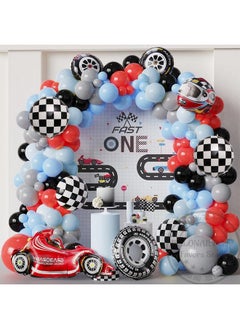 Atpata Funky Atpata Funky 18inch Round Checkered Foil Balloons for Chess Theme Racing Theme Biker Theme Birthday Event Party Decorations  - Image 3