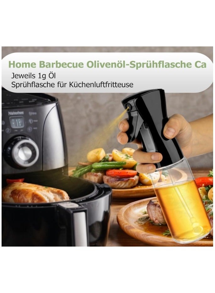 Olive Oil Spray Bottle for Frying Pan 200ml Refillable Glass - Multi-use Spray and Oil Dispenser for Cooking and Grilling, Ideal for Air Fryer, Salad, Baking, and Frying - Olive Oil and Canola Oil Spray, Leak-Proof- MultiColor - Image 5