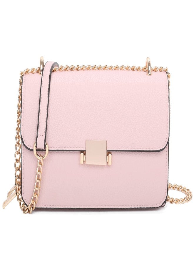 BBTT.ful Square Shoulder Bags for Women Chain Strap Crossbody Bag Medium Leather Evening Bag for Women Satchel Handbags Party Purse (pink) - Image 1