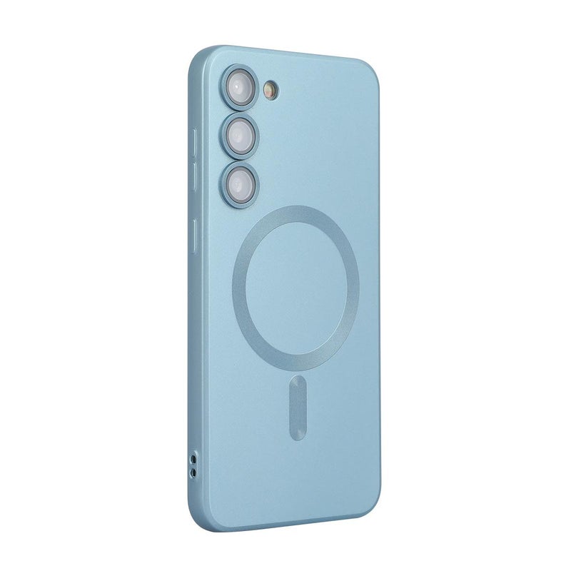 إنكاي جراب هاتف Magsafe Matte Tpu لهاتف Samsung Galaxy S23 5G مع غشاء عدسة (Sierra Blue) - Image 1